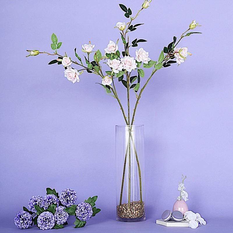 2 pcs 38" long Single Stem Silk Roses Bouquets