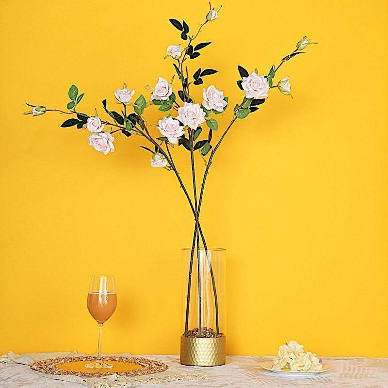 2 pcs 38" long Single Stem Silk Roses Bouquets