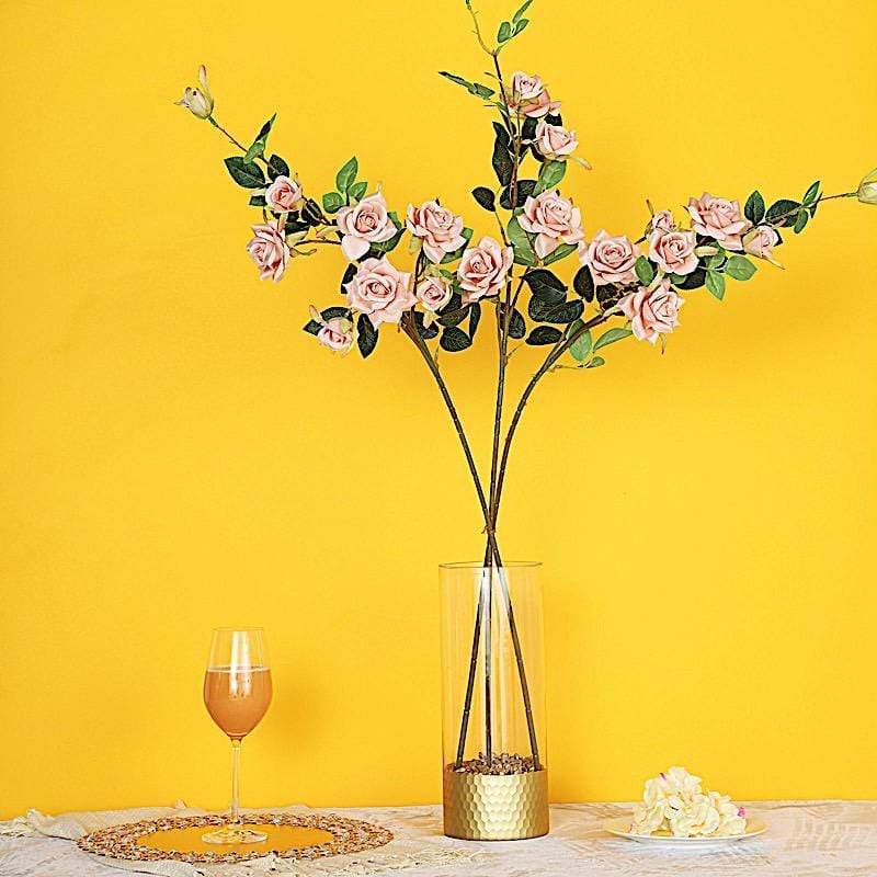 2 pcs 38" long Single Stem Silk Roses Bouquets