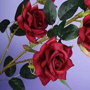 2 pcs 38" long Single Stem Silk Roses Bouquets