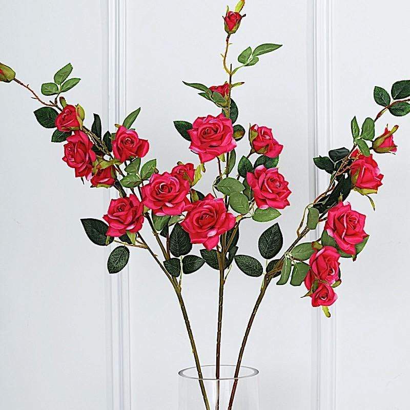 2 pcs 38" long Single Stem Silk Roses Bouquets