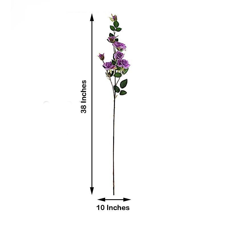 2 pcs 38" long Single Stem Silk Roses Bouquets