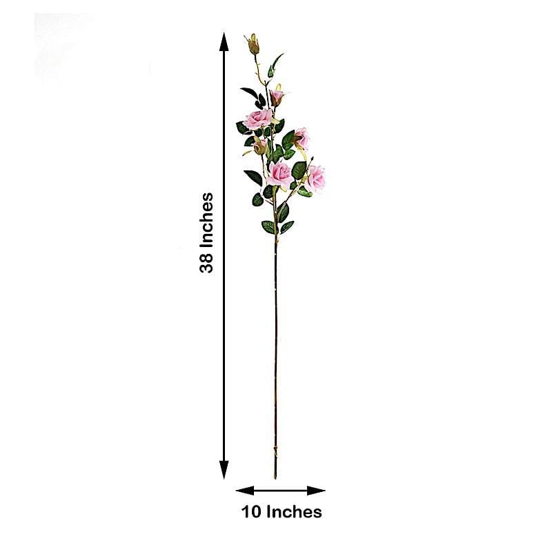 2 pcs 38" long Single Stem Silk Roses Bouquets