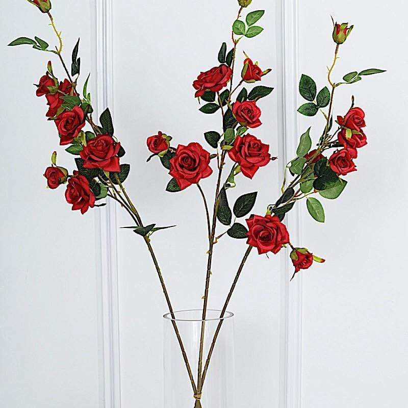 2 pcs 38" long Single Stem Silk Roses Bouquets