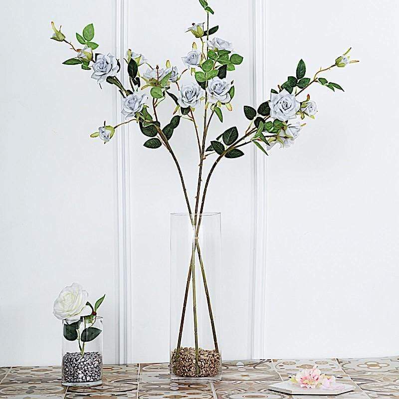 2 pcs 38" long Single Stem Silk Roses Bouquets