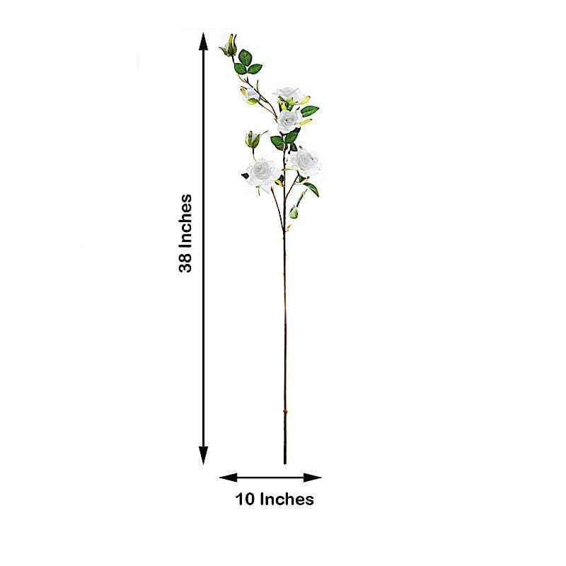 2 pcs 38" long Single Stem Silk Roses Bouquets