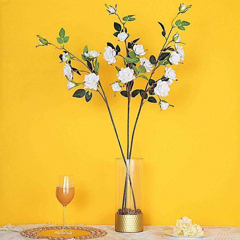 2 pcs 38" long Single Stem Silk Roses Bouquets