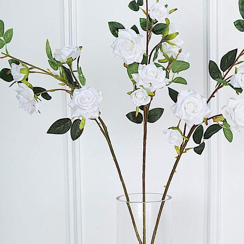 2 pcs 38" long Single Stem Silk Roses Bouquets