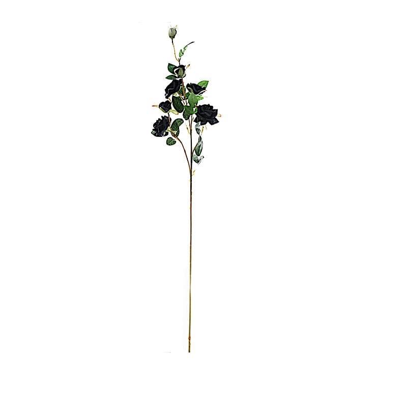 2 pcs 38" long Single Stem Silk Roses Bouquets ARTI_RS002_BLK