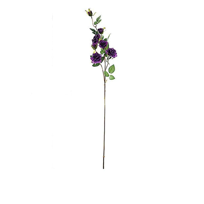 2 pcs 38" long Single Stem Silk Roses Bouquets ARTI_RS002_PURP