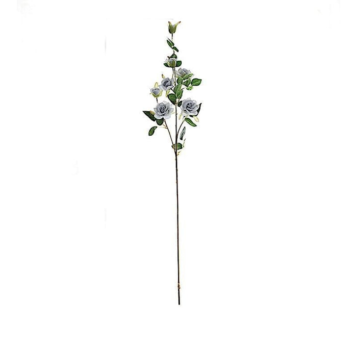 2 pcs 38" long Single Stem Silk Roses Bouquets ARTI_RS002_SILV
