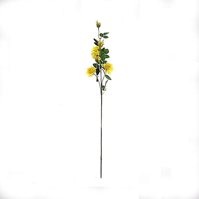 2 pcs 38" long Single Stem Silk Roses Bouquets ARTI_RS002_YEL