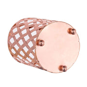 2 pcs 4" tall Round Metal Votive Candle Holder with Diamond Holes