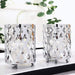 2 pcs 4" tall Round Metal Votive Candle Holder with Diamond Holes