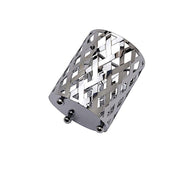 2 pcs 4" tall Round Metal Votive Candle Holder with Diamond Holes