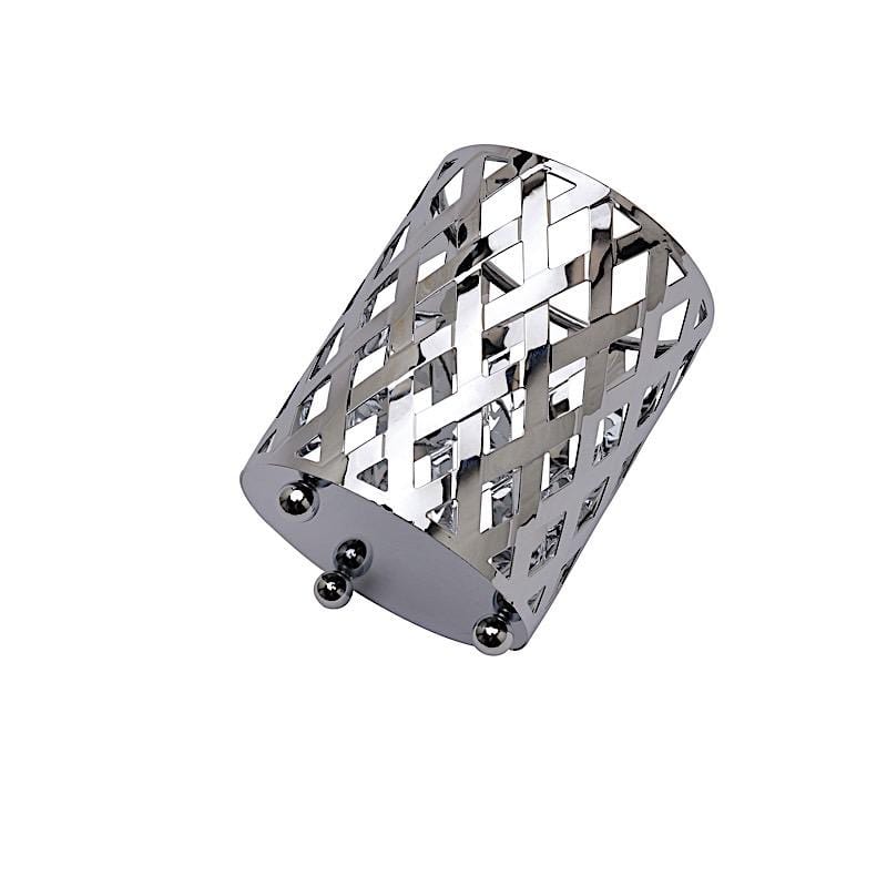 2 pcs 4" tall Round Metal Votive Candle Holder with Diamond Holes