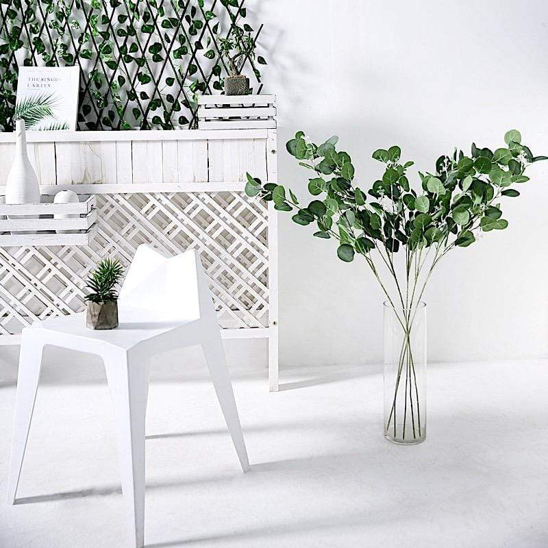 2 pcs 40" Artificial Eucalyptus Leaves Sprays Stems - Green ARTI_GRN_07_01