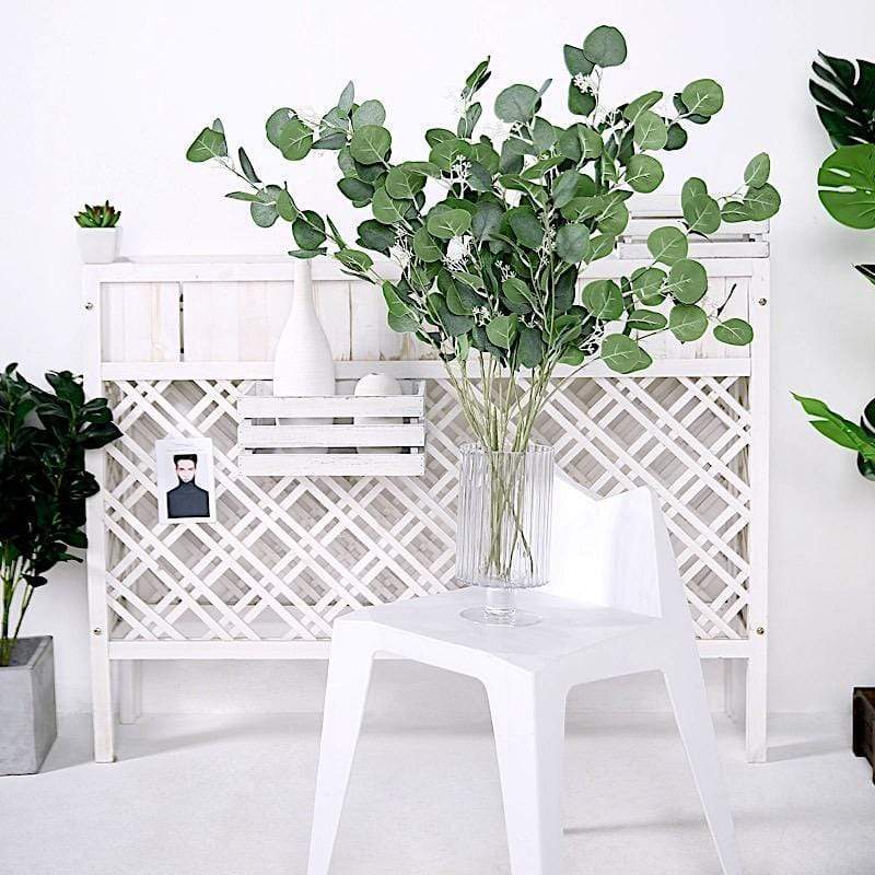 2 pcs 40" Artificial Eucalyptus Leaves Sprays Stems - Green ARTI_GRN_07_01