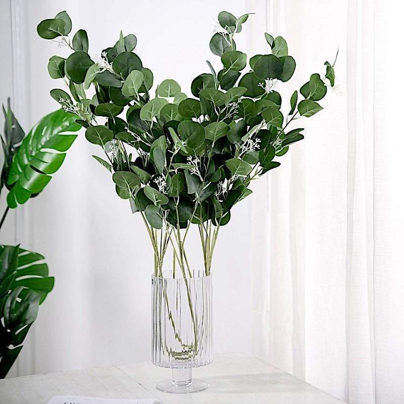 2 pcs 40" Artificial Eucalyptus Leaves Sprays Stems - Green ARTI_GRN_07_01