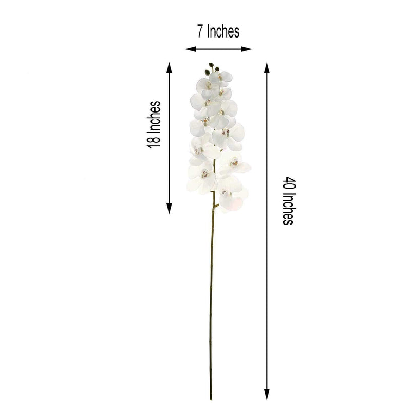2 pcs 40" tall Faux Silk Orchid Flowers Sprays Stems
