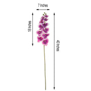 2 pcs 40" tall Faux Silk Orchid Flowers Sprays Stems