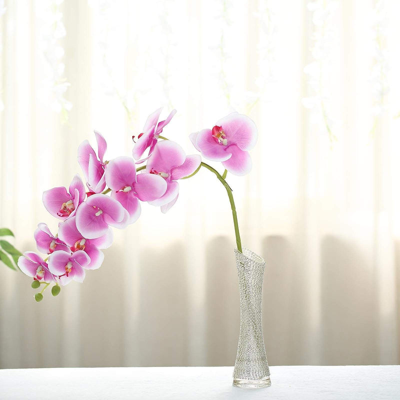 2 pcs 40" tall Faux Silk Orchid Flowers Sprays Stems