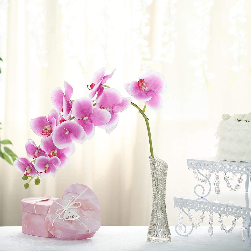 2 pcs 40" tall Faux Silk Orchid Flowers Sprays Stems