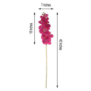 2 pcs 40" tall Faux Silk Orchid Flowers Sprays Stems