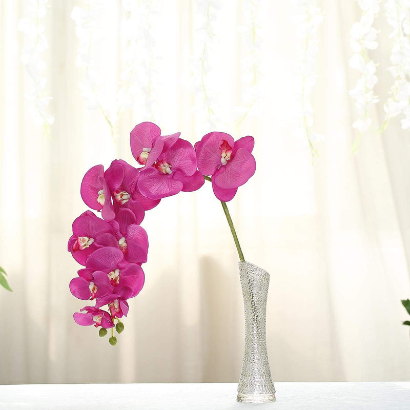 2 pcs 40" tall Faux Silk Orchid Flowers Sprays Stems
