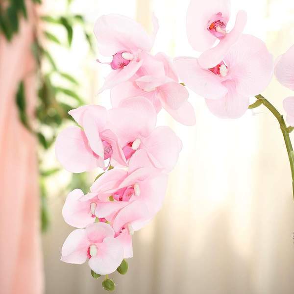 2 pcs 40" tall Faux Silk Orchid Flowers Sprays Stems