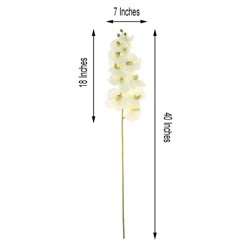 2 pcs 40" tall Faux Silk Orchid Flowers Sprays Stems
