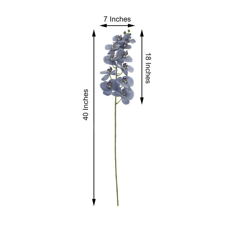 2 pcs 40" tall Faux Silk Orchid Flowers Sprays Stems