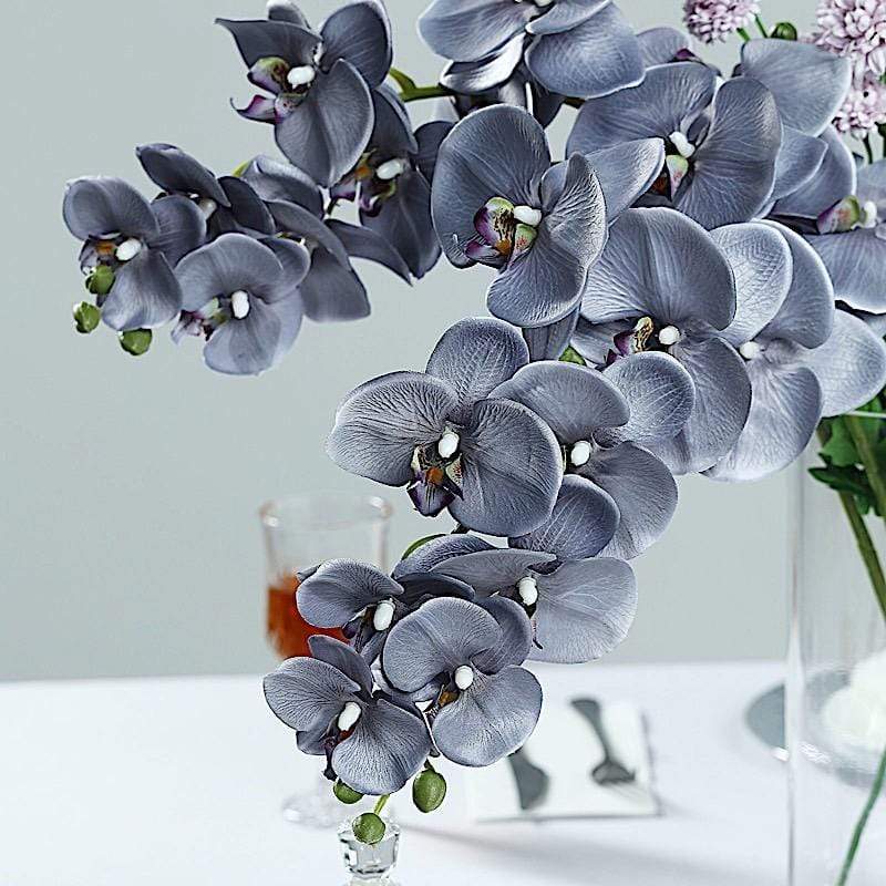 2 pcs 40" tall Faux Silk Orchid Flowers Sprays Stems
