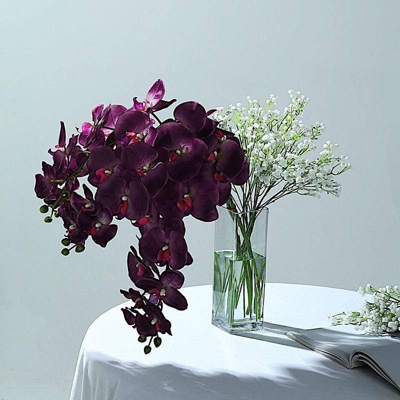 2 pcs 40" tall Faux Silk Orchid Flowers Sprays Stems