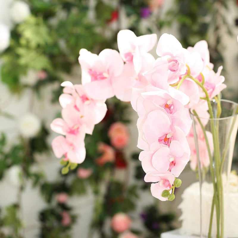 2 pcs 40" tall Faux Silk Orchid Flowers Sprays Stems