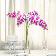 2 pcs 40" tall Faux Silk Orchid Flowers Sprays Stems
