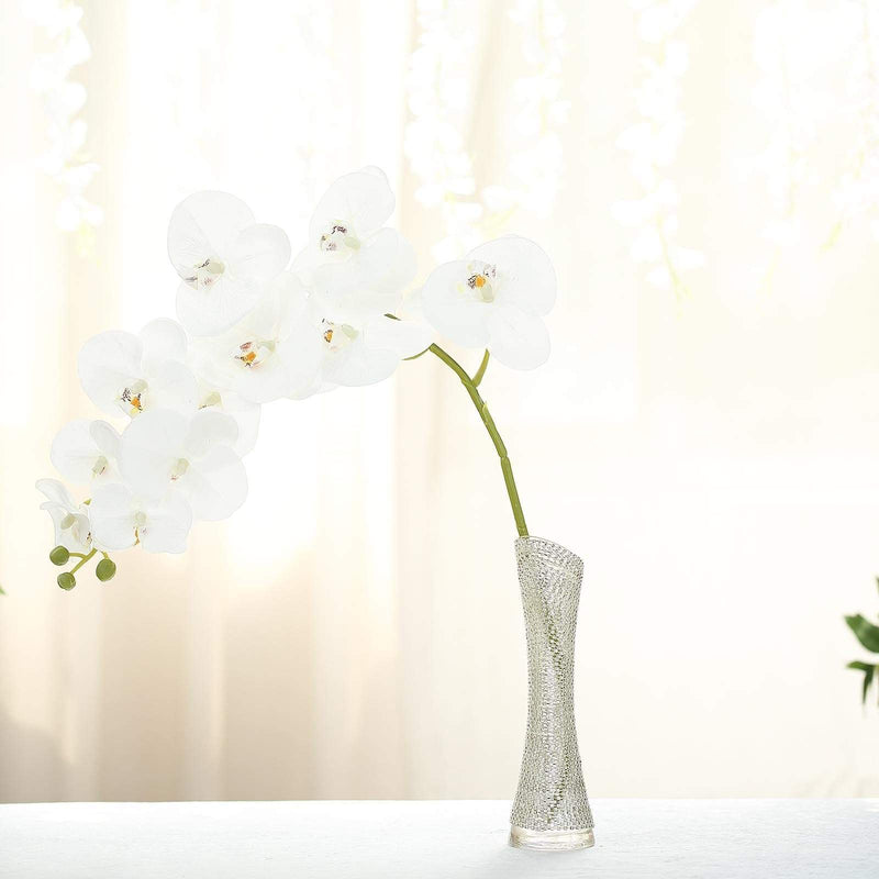 2 pcs 40" tall Faux Silk Orchid Flowers Sprays Stems