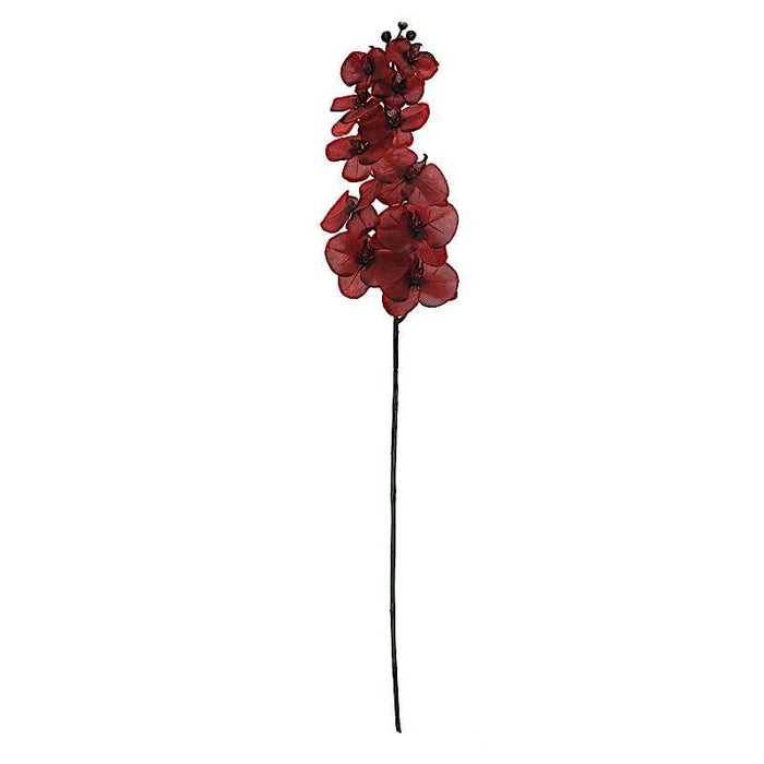 2 pcs 40" tall Faux Silk Orchid Flowers Sprays Stems ARTI_ORCH001_RED