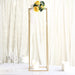 2 pcs 40" tall Geometric Metal Stands Wedding Flower Vase Holders - Matte Gold IRON_STND01_40_GOLD