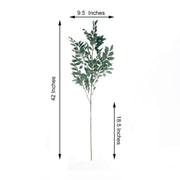 2 pcs 42" Artificial Honey Locust Leaves Sprays Stems - Dark Frosted Green ARTI_GRN_08_01