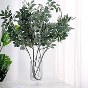 2 pcs 42" Artificial Honey Locust Leaves Sprays Stems - Dark Frosted Green ARTI_GRN_08_01