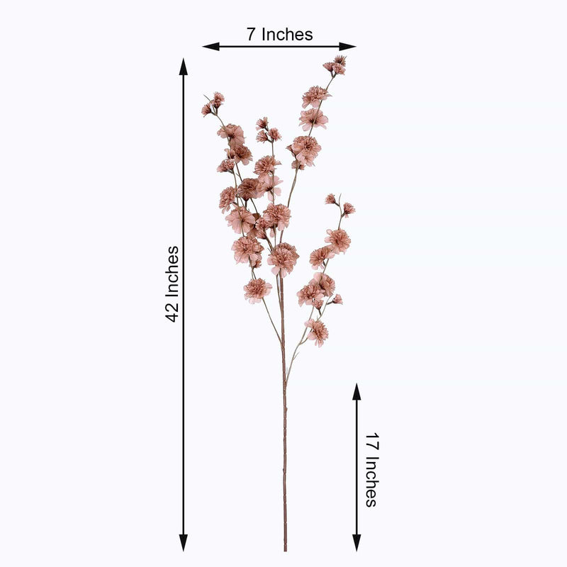 2 pcs 42" Long Stem Silk Artificial Carnation Flowers Sprays