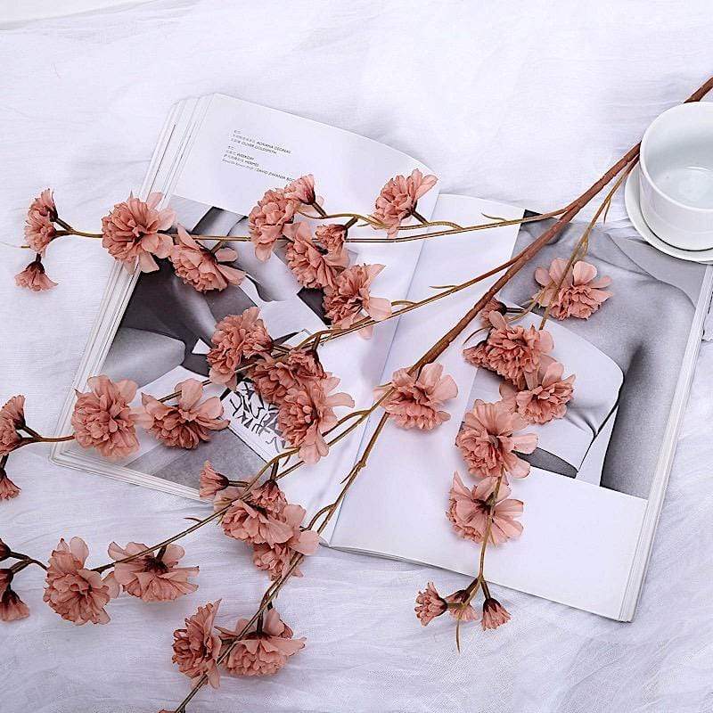 2 pcs 42" Long Stem Silk Artificial Carnation Flowers Sprays