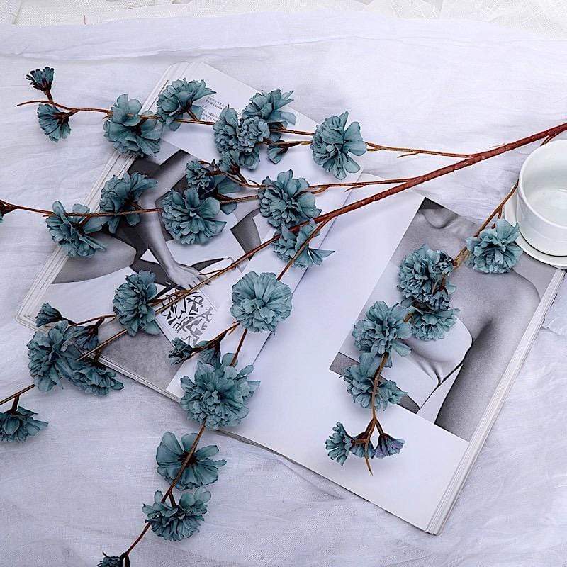 2 pcs 42" Long Stem Silk Artificial Carnation Flowers Sprays