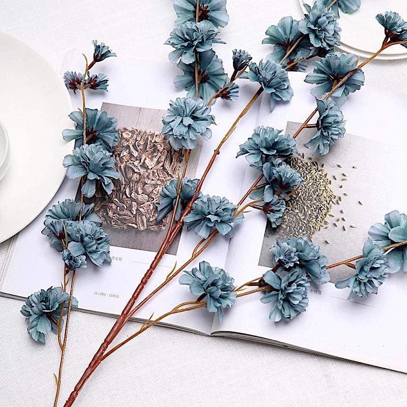 2 pcs 42" Long Stem Silk Artificial Carnation Flowers Sprays