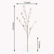 2 pcs 42" Long Stem Silk Artificial Carnation Flowers Sprays
