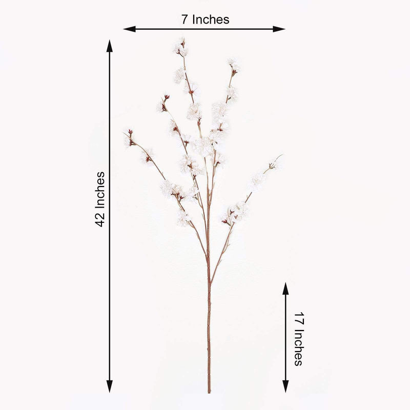 2 pcs 42" Long Stem Silk Artificial Carnation Flowers Sprays