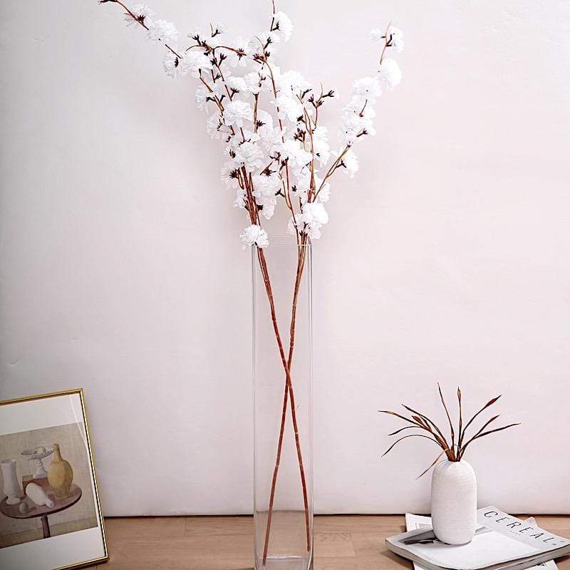 2 pcs 42" Long Stem Silk Artificial Carnation Flowers Sprays