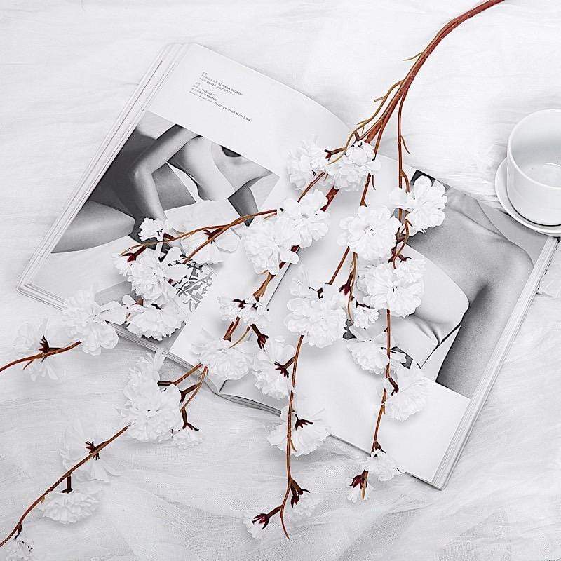 2 pcs 42" Long Stem Silk Artificial Carnation Flowers Sprays