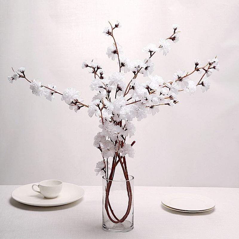 2 pcs 42" Long Stem Silk Artificial Carnation Flowers Sprays